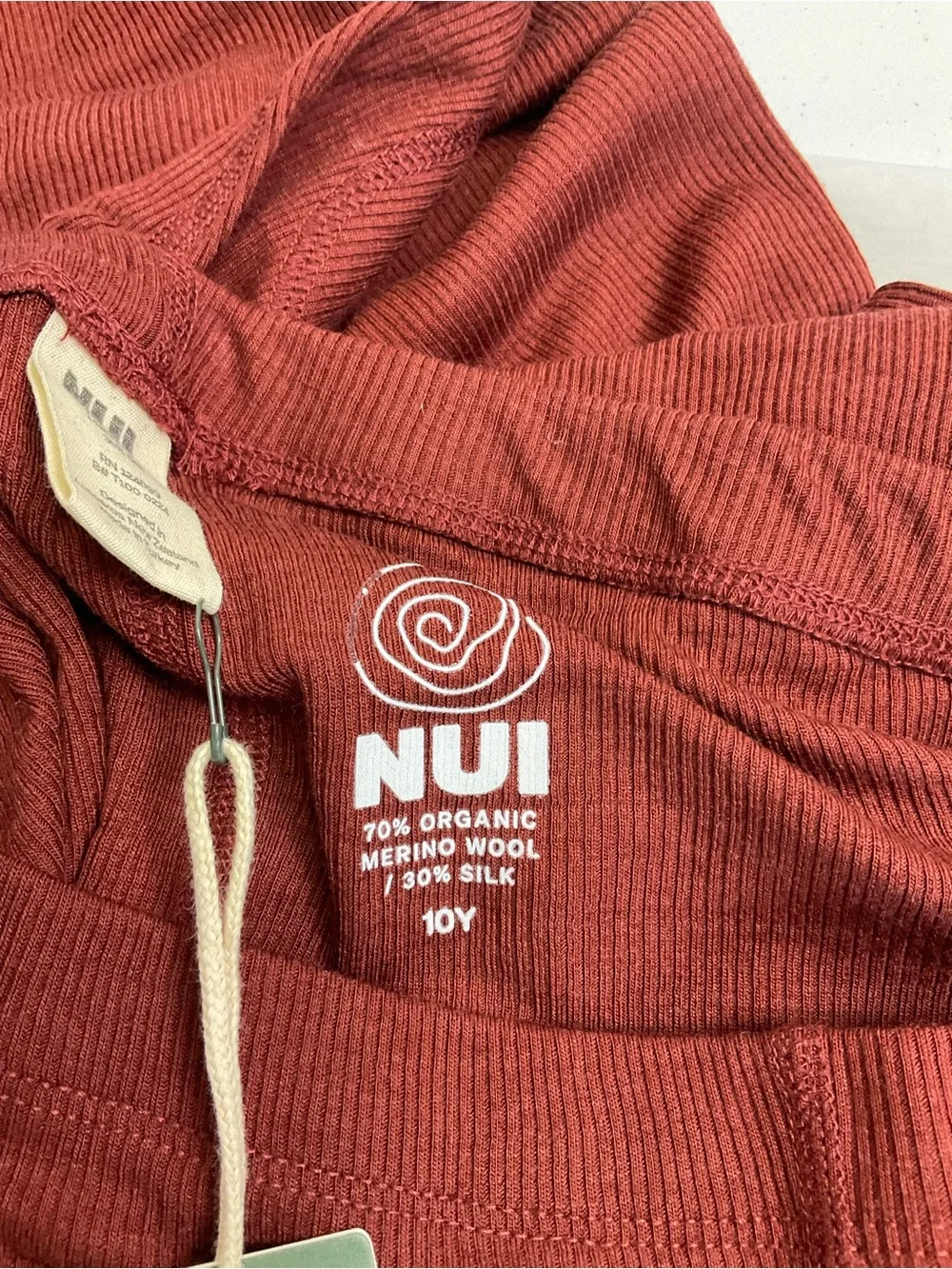 Nui Merino-Silk Leggings - Rust